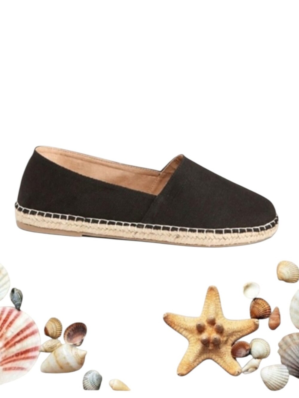 ❤️Old Navy Canvas Slip-on Espadrille Flats in Black
